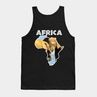 African Wildlife Continent Elephant Love Tank Top